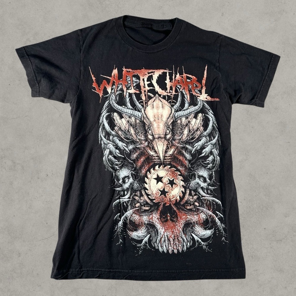 Whitechapel Shirt Mens Small Black Y2K Deathcore Band Gothic Metal Tour Tee
